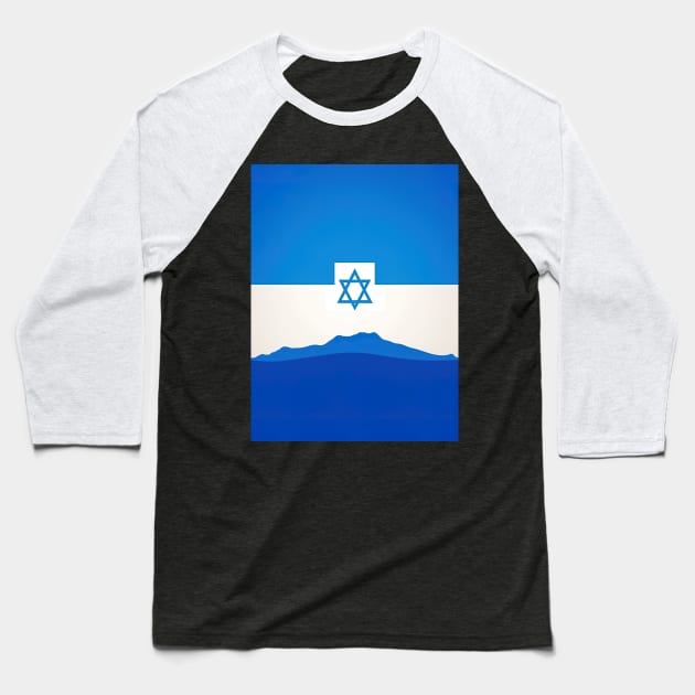 Israel background design Baseball T-Shirt by Maverick Media
